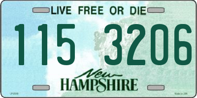 NH license plate 1153206