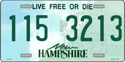 NH license plate 1153213