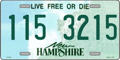NH license plate 1153215