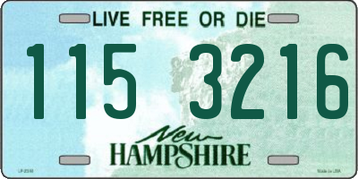 NH license plate 1153216