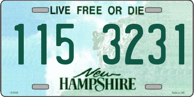 NH license plate 1153231