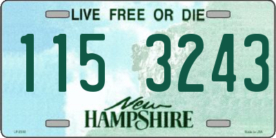 NH license plate 1153243