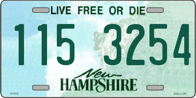 NH license plate 1153254