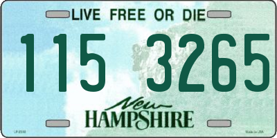 NH license plate 1153265