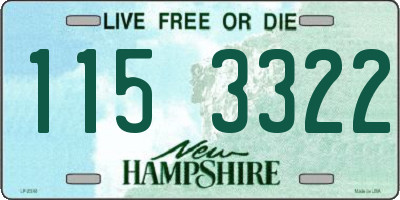 NH license plate 1153322