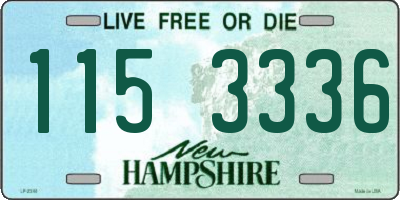 NH license plate 1153336