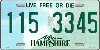 NH license plate 1153345