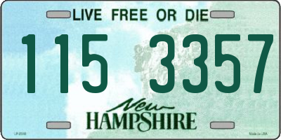 NH license plate 1153357