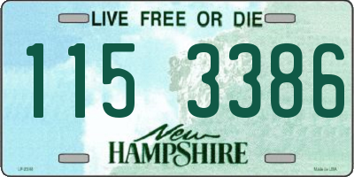 NH license plate 1153386