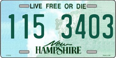 NH license plate 1153403