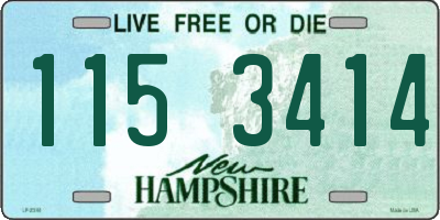 NH license plate 1153414