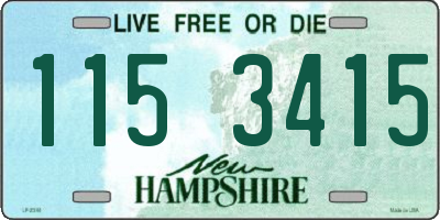 NH license plate 1153415