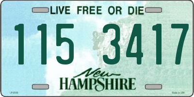 NH license plate 1153417