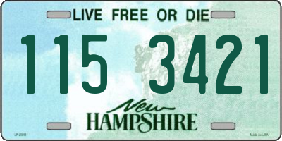 NH license plate 1153421
