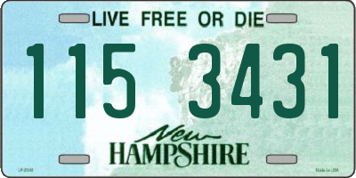 NH license plate 1153431