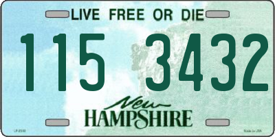 NH license plate 1153432