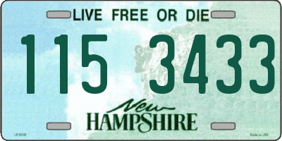 NH license plate 1153433