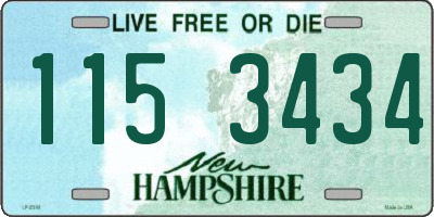 NH license plate 1153434