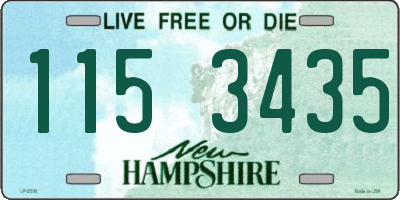 NH license plate 1153435