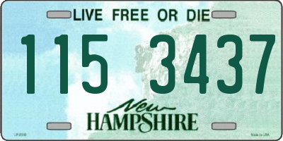 NH license plate 1153437