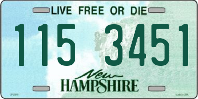 NH license plate 1153451