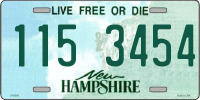NH license plate 1153454
