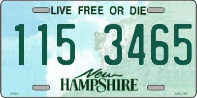NH license plate 1153465
