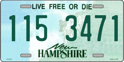 NH license plate 1153471