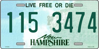 NH license plate 1153474