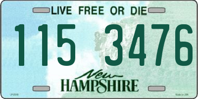 NH license plate 1153476