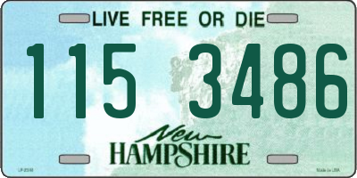 NH license plate 1153486