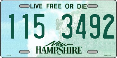 NH license plate 1153492