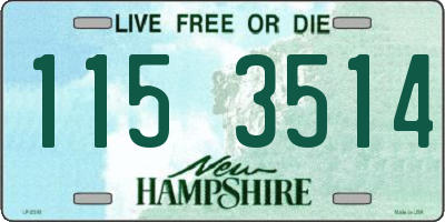 NH license plate 1153514