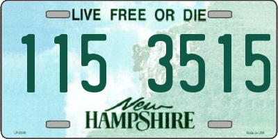 NH license plate 1153515