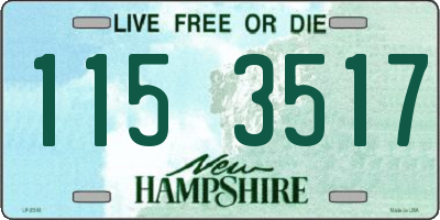 NH license plate 1153517