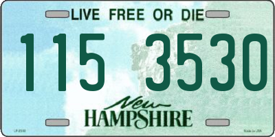 NH license plate 1153530
