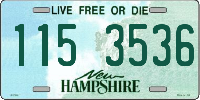 NH license plate 1153536