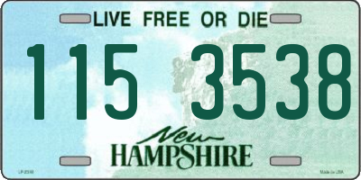 NH license plate 1153538