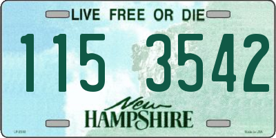 NH license plate 1153542