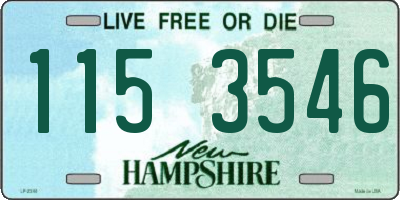 NH license plate 1153546