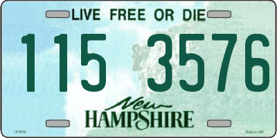NH license plate 1153576