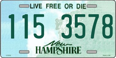NH license plate 1153578