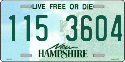 NH license plate 1153604