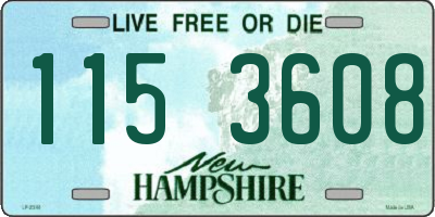 NH license plate 1153608