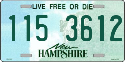NH license plate 1153612