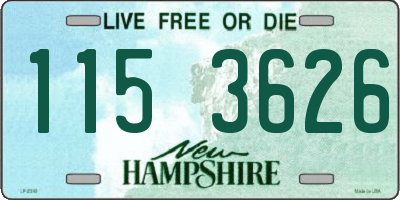 NH license plate 1153626