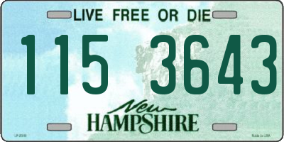 NH license plate 1153643