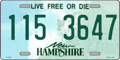 NH license plate 1153647