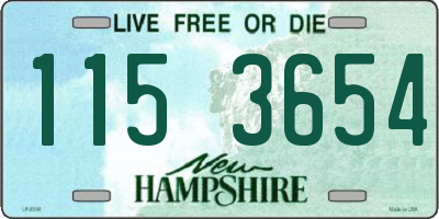 NH license plate 1153654