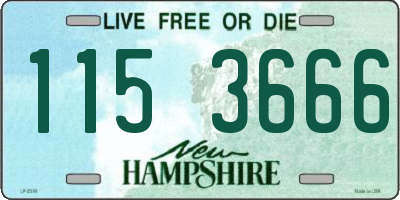 NH license plate 1153666